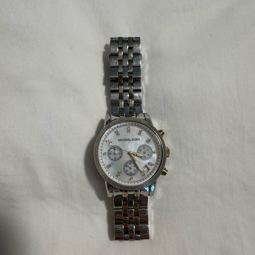 Michael Kors Silver and Gold Watch